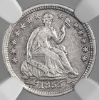 1855  H10c Liberty Seated Half Dime Arrows Ngc Xf Details  cleaned   8404748-049