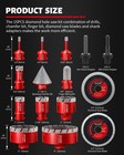 Daydoor 15pcs Diamond Hole Saw Kit Tile Granite Marble Drill Bit Set Case