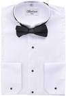 Berlioni Italy Men s Tuxedo Dress Shirt Wingtip Collar With Bow-tie