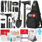 262pcs Survival Kit Gear  First Aid Pouch  Emergency Tent  Camping Axe   Shovel 