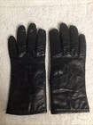 Ladies Genuine Leather Gloves Women   s 7 5 Black Lined Casual Driving