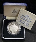 1989 Barbados Silver  50 Proof W ogp  350th Anniversary W ogp   1oz Asw 