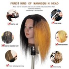 Mannequin Head 16in Human Hair Braiding Styling Beauty School Practice Doll