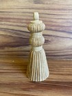 Vtg Carved Solid Wood Curtain Tassels Pull Tiebacks Finial Drapery 6  Unfinished