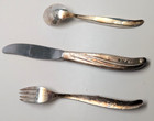 Twa Knife Fork Spoon Place Setting Internation Silver Co  Airline Silverware Set
