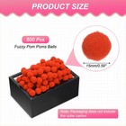 Fuzzy Pom Poms Balls 500 Pcs Mini Pompoms For Diy Craft Orange