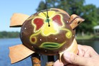 Bamboo Bobbing Head Turtle Wind Chime  Garden   Outdoor Living  Sea Turtle G-110