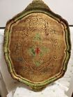 Vtg Mcm 22 5in Italian Florentine Decorative Tray
