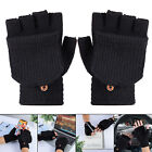 Men Women Thermal Gloves Convertible Mittens Winter Half Finger Knitted Warm Lot