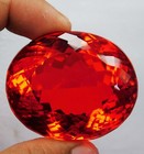 Certified Natural 395 00 Ct Mexican Fire Opal Red Orange Oval Cut Gemstone