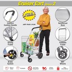 Cruiser Cart Deluxe 2 Shopping Grocery Rolling Folding Laundry Basket On Wheels