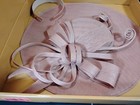 Dusty Pink Fascinator Hat Wide Brim Church Tea Party Kentucky Derby Headband