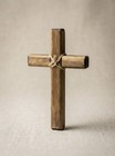 Handcrafted Small Wood Cross Rustic Hand Cross Wall Cross Jute Tie Jesus Decor