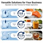 450lbs 24h Commercial Ice Maker Machine Stainless Steel Under Counter For Home