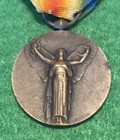 Original French Wwi 1914   18  Angel Inter-allied Victory Medal W  Ribbon