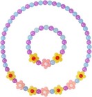 Girls Jewelry Set - Cute Flower Beads Necklace Bracelet-toddler Girls Flower    