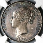 1850 Ngc Au 53 Victoria 1 2 Crown Great Britain Sterling Silver Coin  25022306c 