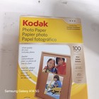 Kodak Photo Paper 4x6 Gloss 100 Sheets Instant Dry Inkjet 44lb 6mil Open Box