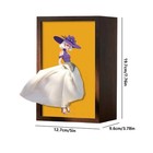 1x Lady Skirt Tissue Box Cover Wooden Tissue Box Modern Girl Napkin Holder