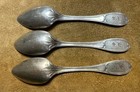 Set Of Three Abner Lowell Sterling Silver Teaspoons From The 1800   s