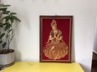 Vintage Chinese Wooden Hand Carved Kwan-ying On Lotus Wall Hanging