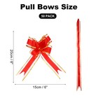 50pcs Pull Bows 5 9 Inches Wide Ribbon Gift Bows For Gift Wrapping Red