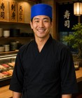 Blue Adjustable Chef Hat Classic Kitchen   Sushi Chef Cap Restaurant Chefs