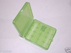 5 Pc Green Hard Plastic Case Holder Storage Box For 4 X 18650  Battery   4 Bay 