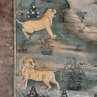 Antique Miniature Extracted From Persian Manuscript  Hand Painted  Royal Hunt 