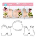 R m International Mom 3-piece Cookie Cutter Set 5145  Tinplated Steel 