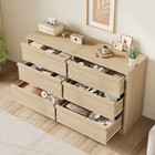 6 Drawer Dresser Large Modern Storage Cabinet Wood Chest Of Drawers For Bedroom