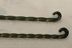2 Antique Home Wrought Iron Wall Hook Oil Lamp Hanging Tool Usa Green 17 5    Long