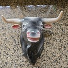 Vtg Unusual Large Cow Steer Bull 3d Ceramic Wall Plaque Cow 9 x 8 5 x 6  Mint