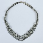 Antique   Vintage 1920s French Paste Collar Necklace W  Prong-set Faceted Glass