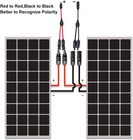 Solar Connectors Y Branch Parallel Adapter 10awg Cable For Solar Panel  red bl 