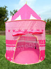 Portable Folding Pink Play Tent Childrens Kids Castle Cubby Play House Toy Hut  