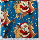 Vintage Black Santa Claus   Angel Christmas Gift Wrap Wrapping Paper 4 Sheets