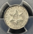 1852 Three Cent Piece 3c Silver Trime Pcgs Unc Details Cleaned