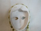 Vtg Mardi Gras New Orleans Ceramic Hand Painted Matte Face Wall Mask Small 5 