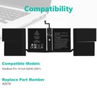    a2519 Laptop Battery For Apple Macbook Pro 14 Inch M1 Late 2021 A2442 Emc 3650