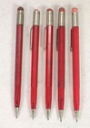 5 Vintage Scripto Spiral Red Mechanical Pencils