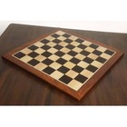 21  Large Ebony   Maple Wood Chessboard 55 Mm Square - Golden Rosewood Borders
