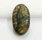 55 Cts-natural Fire Labradorite Carved  Oval Shape Loose Gemstone