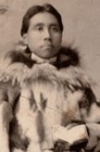 1890s Cabinet Card Catholic Native American Priest  miss Rock  With Rev  Rydell