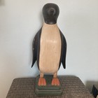 Antique Folk Art Hand Carved And Painted Penguin 20    Tall