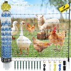 Portable Electric Netting Fence Kit Goats Fencing 35 h X 164 l With Posts Spikes