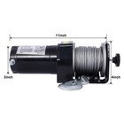 2000lb 12v Atv utv Highway Waterproof Cable Winch Atv Utv Towing Trailer Winch