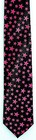Hot Pink Stars Mens Women s Necktie Novelty 2 5 Skinny Slim Thin Black Neck Tie 
