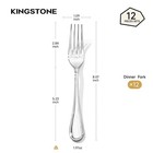 Kingstone 12 Piece Teardrop Dinner Forks Set8 07 Inch 18 10 Stainless Steel
