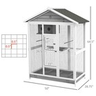 64 5  Wooden Bird Cage Aviary  Flight Cage With Slide-out Tray